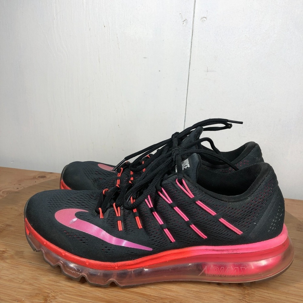 Nike Air Max 2016 Womens 9.5 shoes Black Pink Running Casual Workout sneakers